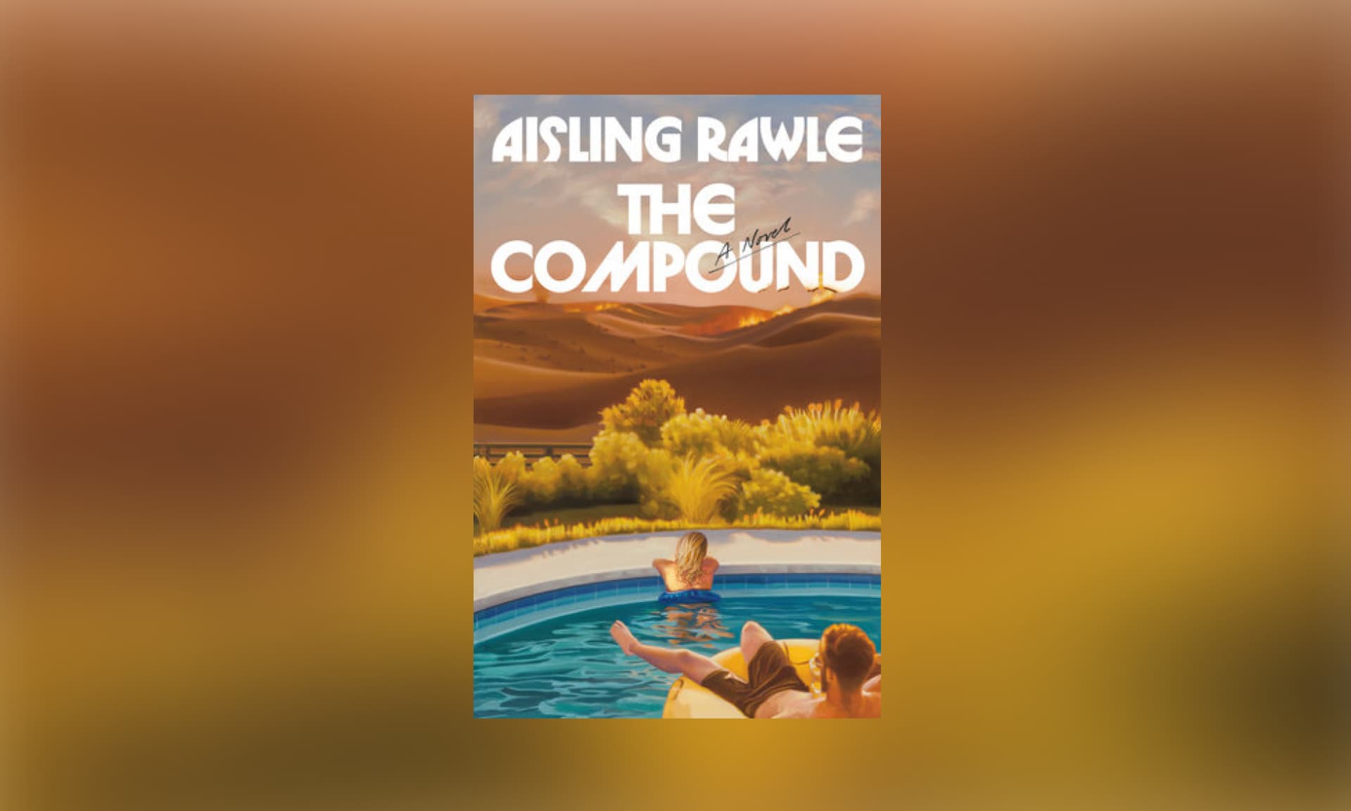 Aisling Rawle’s The Compound book cover featuring two people in pool