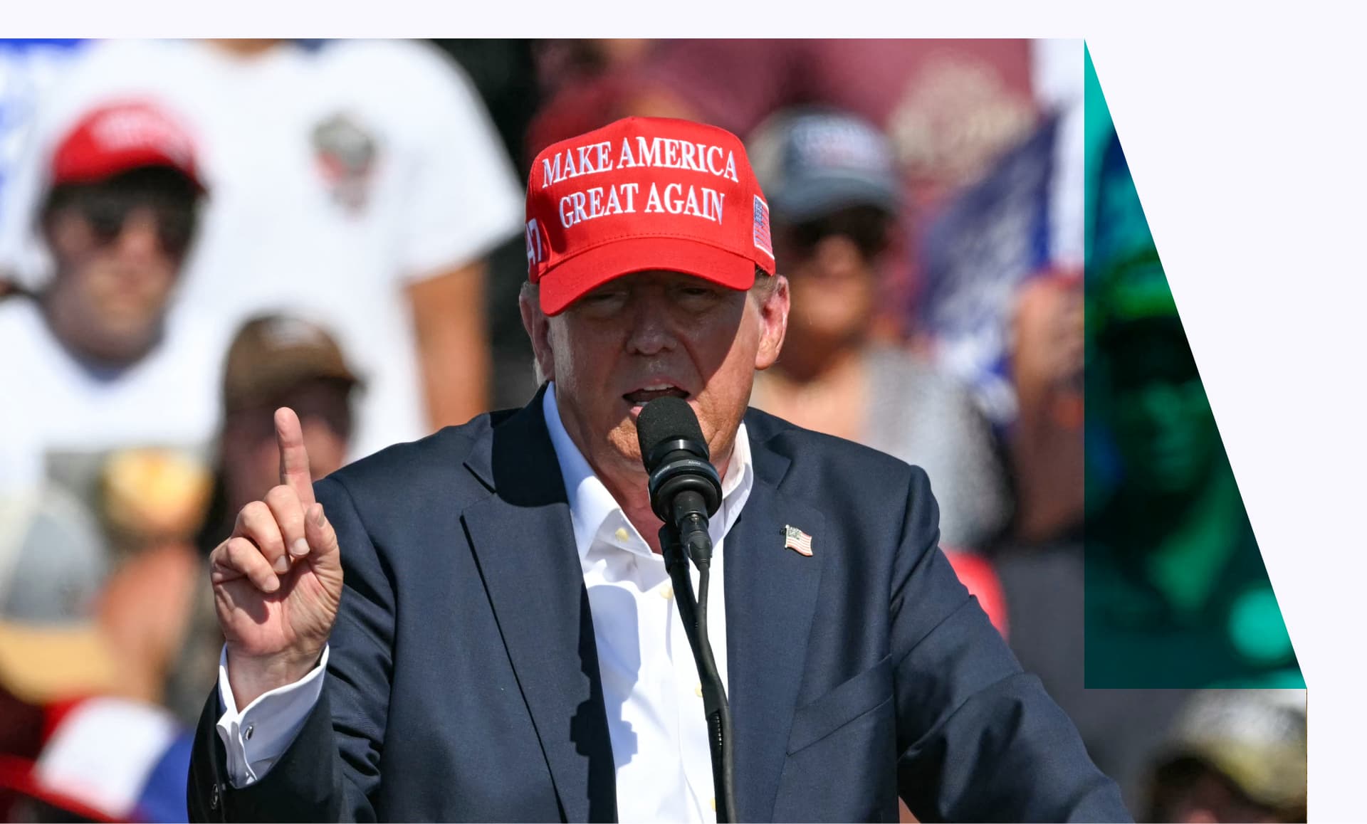 Former President Trump at a rally