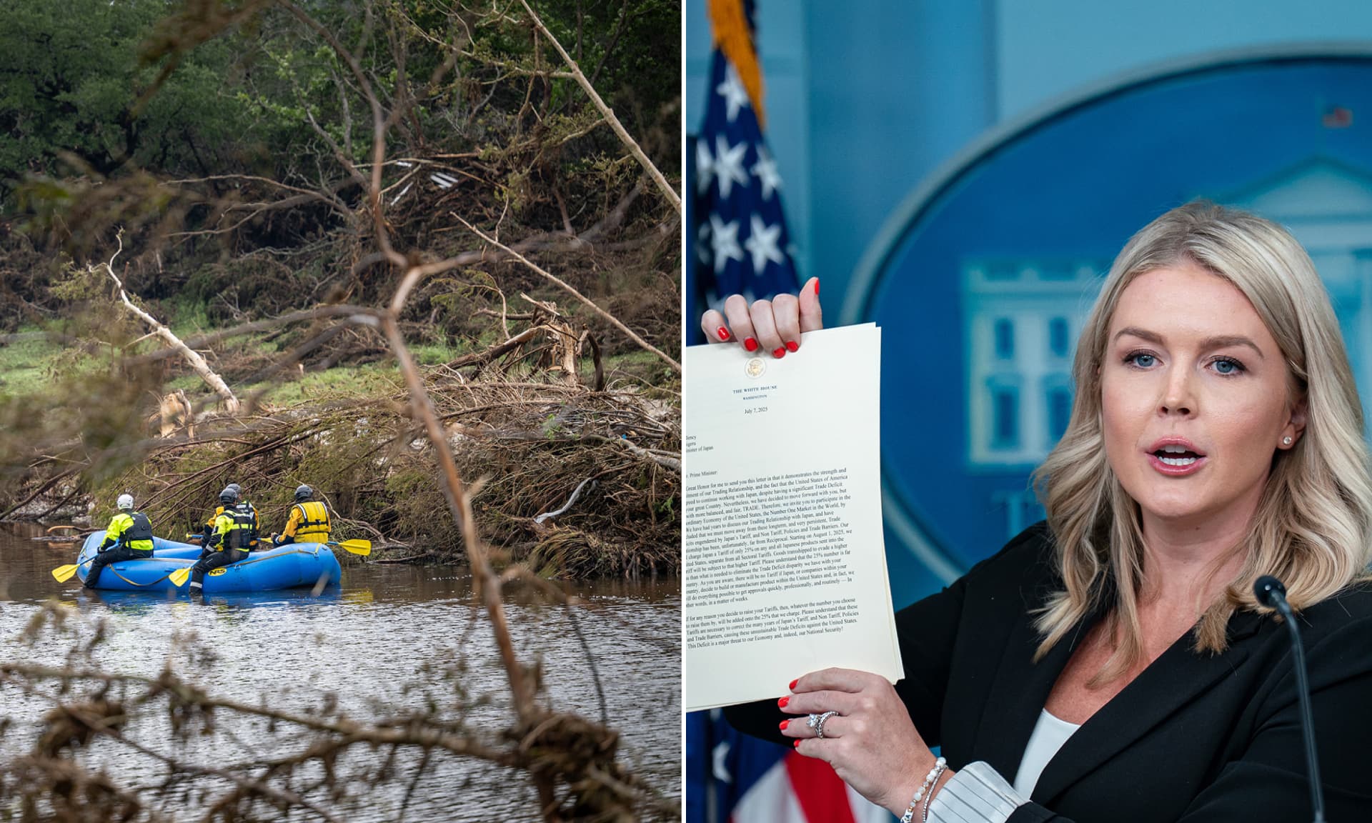 Rescuers in Texas and White House's Karoline Levitt