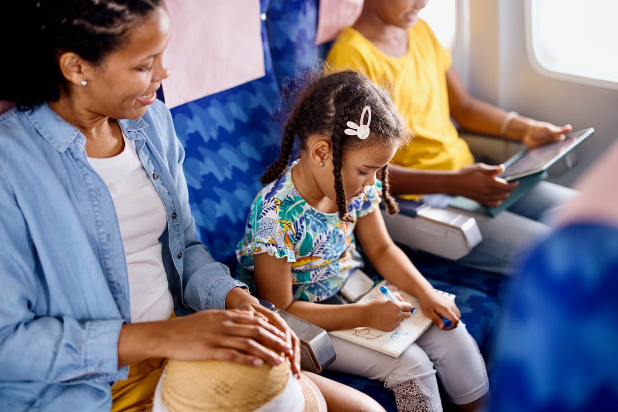 flying with two kids
