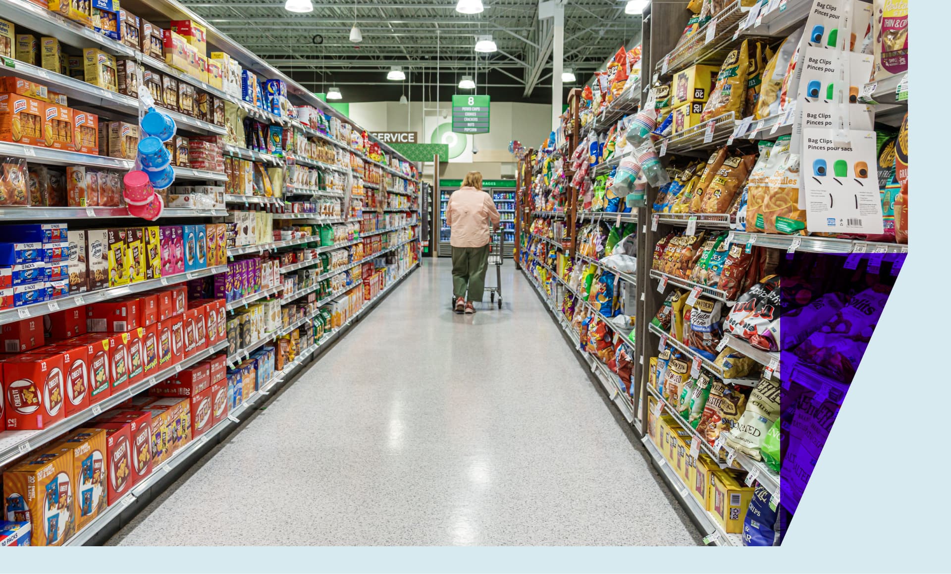 Person shopping at the grocery store