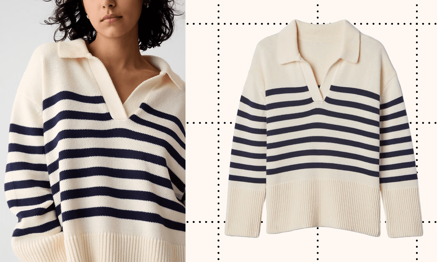 Gap 24/7 Split-Hem Polo Sweater