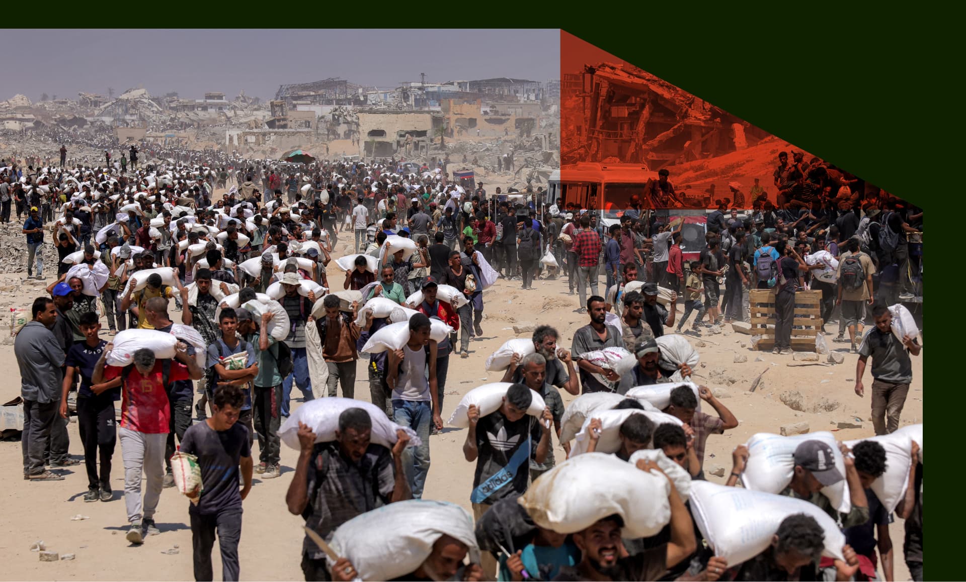 Aid distribution in Gaza