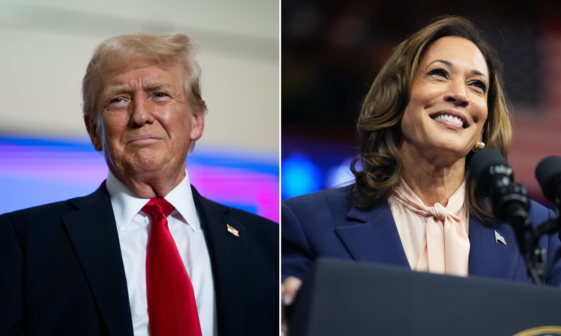 Former President Donald Trump And VP Kamala Harris