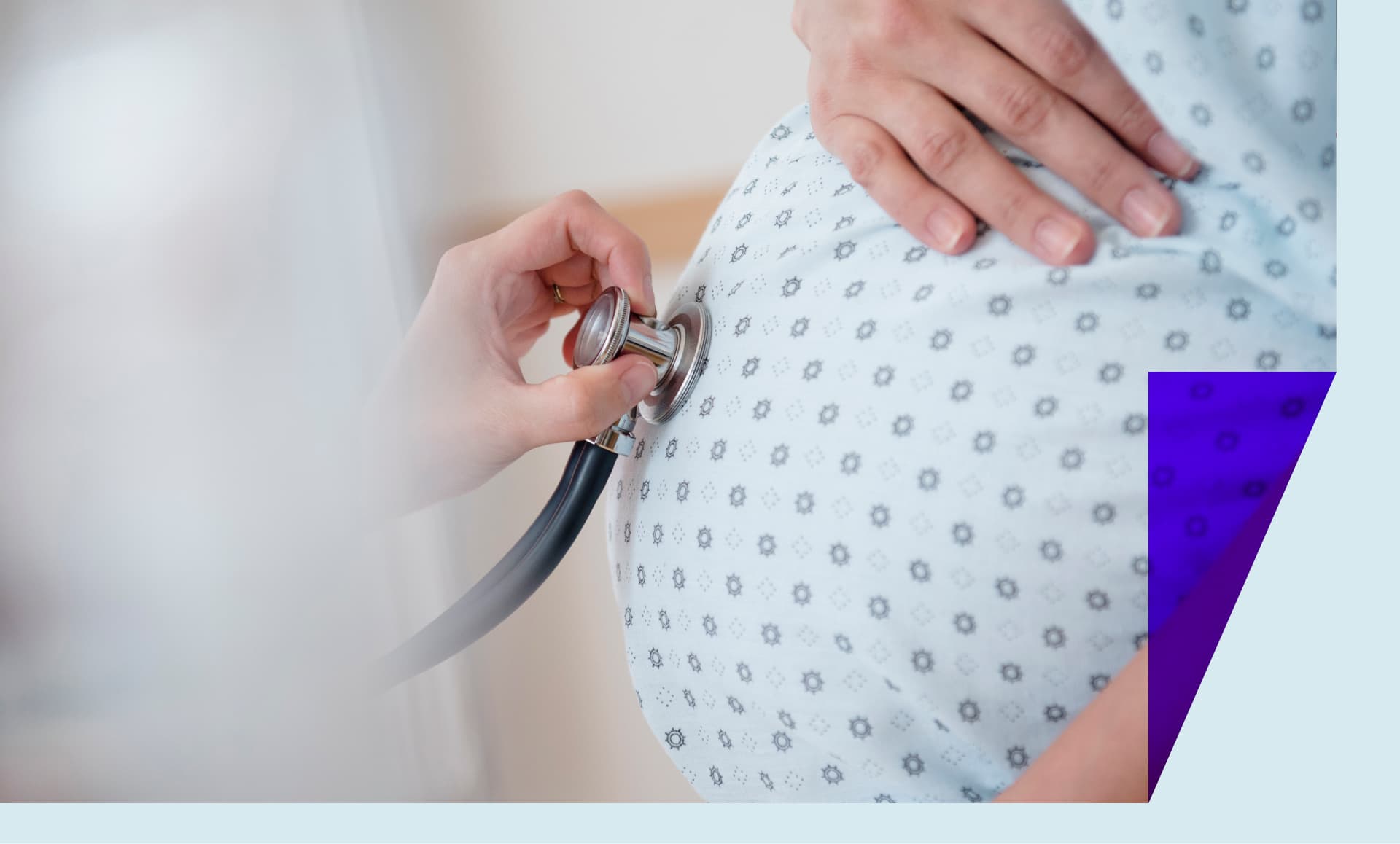 Pregnant person being examined
